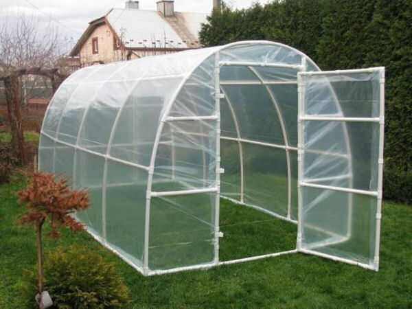 hoop greenhouse using PVC