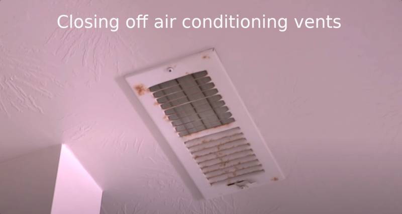 How to close off air conditioning vents