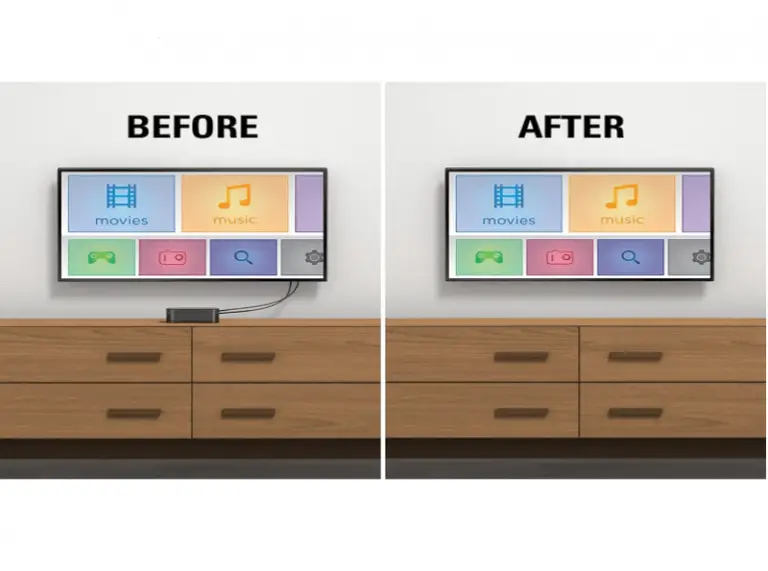 TV On Wall, Where to Put Cable Box? Homestead & Prepper