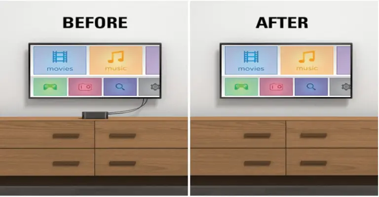 TV On Wall, Where to Put Cable Box? - Homestead & Prepper